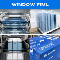 Kaca Film Chameleon Tint CR-80BL Biru Custom Vlt 82%  UVR99%  UVR78%  Pelindung UV OEM ODM Logo Custom 2mil 1.52*30M