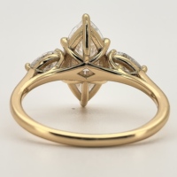Bague TELULA pour femme, classique, en argent sterling 925 plaqué or, sertie de moissanite taille marquise de 3 carats