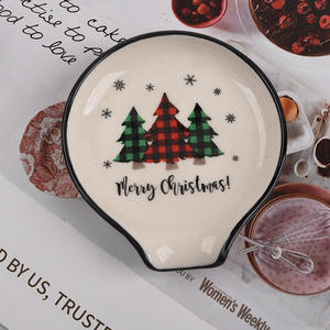 Accessoires de <span class=keywords><strong>cuisine</strong></span> pour la maison Comptoir de cuisinière Décoratif de Noël Céramique Ustensile de <span class=keywords><strong>cuisine</strong></span> Repose-cuillère Porte-cuillère - Product Image 1