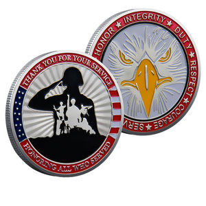 Moneda Conmemorativa Patriótica 3D de Metal Dorado y Plateado, Relieve de Doble Cara con <span class=keywords><strong>Frases</strong></span> de Gratitud, Adorno Decorativo Personalizable - Product Image 4