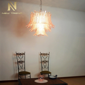 Lámpara de Araña de Cristal de Murano Estilo Vintage, Iluminación para Techos Altos, Vestíbulo de Hotel - Product Image 3