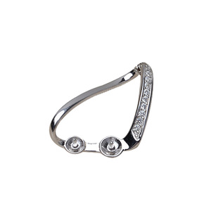 Accesorio DIY, Base Vacía para Colgante de Plata S925, Estilo Coreano, Europeo y Americano, para 4-5 Perlas, Colgante para el Cabello, Dijes - Product Image 5