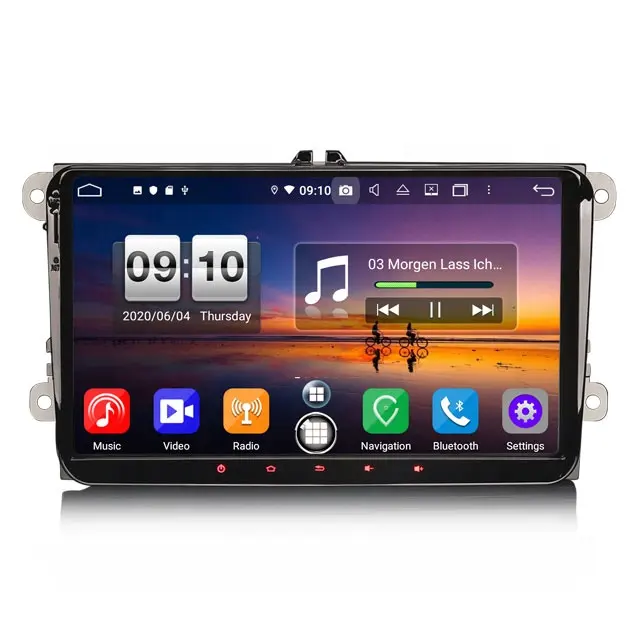 Erisin ES8791V 9 "PX5 אנדרואיד 10.0 רכב Navi סטריאו נגן DVD אוטומטי GPS עבור פולקסווגן גולף פאסאט Tiguan פולו eos מושב סקודה אוקטביה