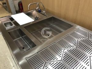 Estación de barman de acero inoxidable, estación para preparar cócteles, estación de trabajo para cócteles - Product Image 3