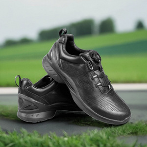 Chaussures d'entraînement en cuir noir pour hommes avec boucle pivotante, respirantes, résistantes à l'usure, antidérapantes, pour le fitness et le cross-training - Product Image 1