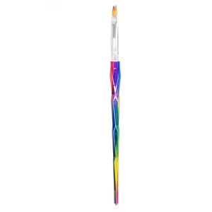 Lot de 5 pinceaux de précision roses à manche métallique pour nail art, poils en nylon, pour peinture au gel acrylique, outils personnalisables avec logo - Product Image 5