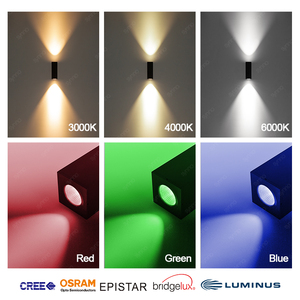 <span class=keywords><strong>Lampade</strong></span> LED Quadrate <span class=keywords><strong>da</strong></span> Esterno IP65 Impermeabili 12W, Applique Moderne per Portico, Garage, Giardino, <span class=keywords><strong>Balcone</strong></span>, Ingresso - Product Image 5