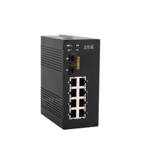 Commutateur industriel géré sur rail DIN du fabricant InMax, emplacement SFP 2 Gigabit et port PoE RJ45 8 10/100/1000M P610A