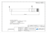 Antenne externe industrielle étanche personnalisée double bande 824-960 MHz 1710-2700 MHz 2G 3G 4G 5G SMA Mâle 154 mm Câble RF Pigtail en vrac