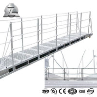 Embarquement de bateaux en alliage d'aluminium Passerelle marine de 6m en aluminium pour quais flottants