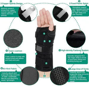 Kangda Penjepit Pergelangan Tangan Neoprene Yang Dapat Disesuaikan Bantuan Sindrom Carpal Tunnel Ortopedi 20 Tahun