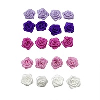 E-Magic mini nœuds de ruban de satin recyclés en gros petit nœud de décoration de Noël emballage nœud mini ruban de satin roses