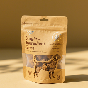 Baixo MOQ Logotipo Personalizado Impressão Umidade Prova Molhado <span class=keywords><strong>Pet</strong></span> Congelar Alimentos Dog Birds Treat Stand up Pouch Bag - Product Image 1