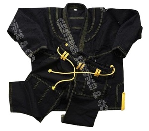 2021 negro BJJ Jiu Jitsu Gi/Kimono Gi precio de fábrica al por mayor ropa de artes marciales de algodón personalizable para Karate y MMA - Product Image 2