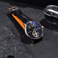 Montre automatique de luxe sportive pour homme PAGANI Design 1796, tourbillon, cadran de 42 mm, bracelet en cuir lumineux, boîtier en acier inoxydable, 100 m
