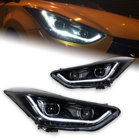 Feux de voiture pour Hyundai Elantra Avante MD 2011-2016, modèle LED GT, projecteur avant avec lentille DRL, accessoires automobiles
