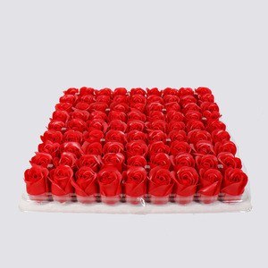 رؤوس ورد صابون صناعي، 81 قطعة/صندوق، بالجملة من المصنع، صندوق هدايا بعبير الأزهار، لتزيين حفلات الزفاف، زهور صابون صناعية - Product Image 1