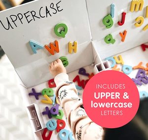 114 lettres et chiffres magnétiques pour les tout-petits, aimants pour l'alphabet, aimants pour les chiffres, aimants pour le réfrigérateur. Jouet en lettres magnétiques en mousse ABC pour enfants - Product Image 4