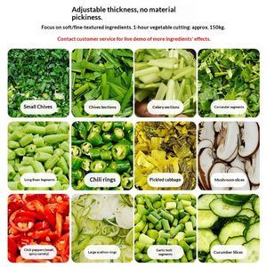 Machine à couper les légumes multifonctionnelle électrique commerciale avec réglage de l'épaisseur, garantie de 5 ans pour les usines de snacks - Product Image 2