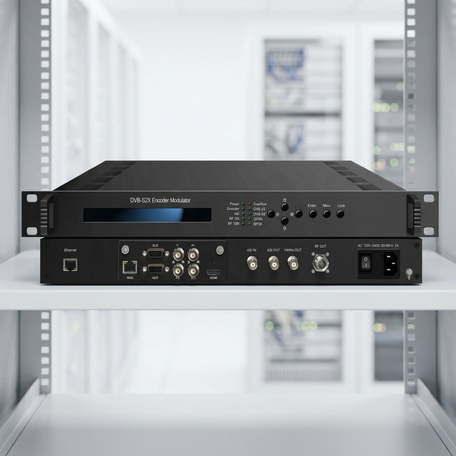 Digicast DVB-S/S2/S2X HEVC MPEG-4 Encoder Modulator, Digital TV Encoding Modulator for CATV, IPTV & Satellite TV Headend