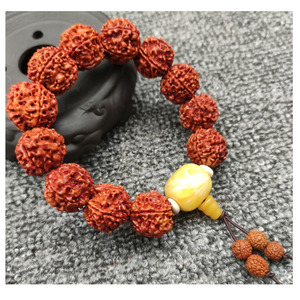 5 Mukhi Hạt Bồ Đề Nepal Bồ Đề Rudraksha Thủ Công Tự Nhiên Nguyên Chất Vòng Tay Thiền Yoga Đính Cườm Hạt 2Cm Cho Nam Và Nữ - Product Image 2