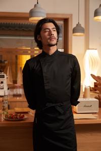 Chaqueta de <span class=keywords><strong>Chef</strong></span> Profesional para Hombre, Uniforme para Hotel, Restaurante, Cocina, Personal de Hostelería, Ropa de Trabajo - Product Image 5