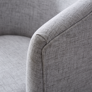 New Design Comfy Gray Swivel Barrel <b>Chair</b> Luxury <b>Small</b> Sofa <b>Chair</b> Upholstered Swivel <b>Chair</b> for <b>Small</b> Bedroom Villa Apartment - Product Image 3