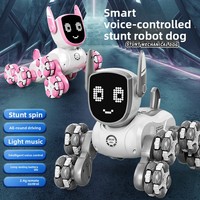 Nouveau Robot Chien Télécommandé Intelligent à Huit Roues, Capteur de Geste, Lumières, Musique, Commande Vocale, Programmation pour Enfants