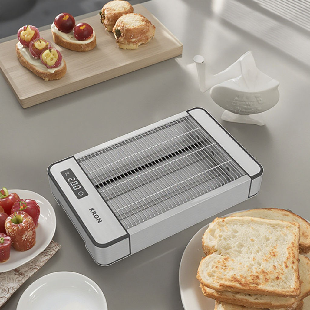 Bread Toaster Flat Flat Toasters Durable Stainless Steel Electric