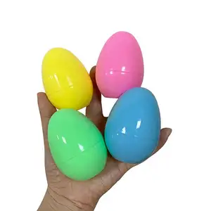 Goede Kwaliteit 42X60Mm Scharnierende Multi-Gekleurde Pasen, Plastic Open Verrassing Ei Speelgoed Capsule Voor Kinderen Easter Jacht Mand