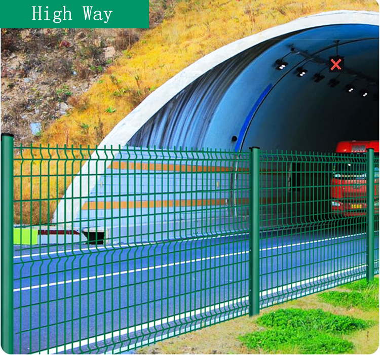 High Quality 50x200mm Screen Pvc Coated Professional V Folds 3d Welded Curved Wire Mesh Metal Panel Garden Fence