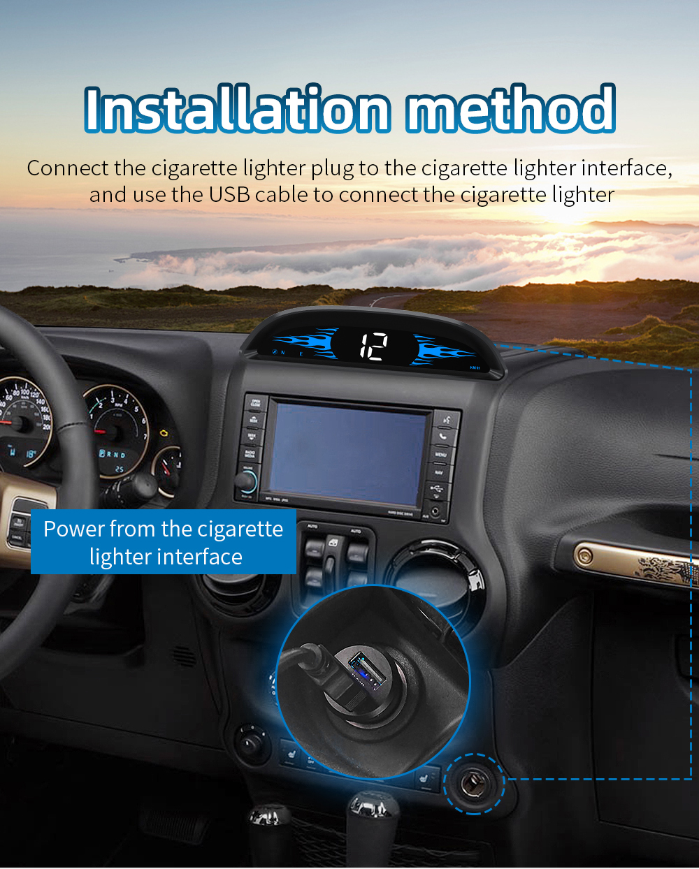GPS Speedometers Head Up Display G2 model Car HUD Display