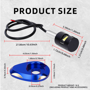 Éclairage de plaque d'immatriculation LED 12V pour voitures et motos, étanche IP67, accessoires extérieurs, éclairage de plaque d'immatriculation - Product Image 3