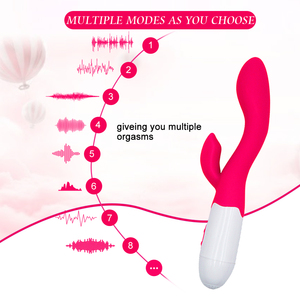 Mainan Seks <span class=keywords><strong>Vibrator</strong></span> Kelinci Titik G untuk Wanita Dildo Getar Pemijat Vagina Klitoris Getaran Isi Ulang Tongkat AV Mainan Seks Dewasa - Product Image 4