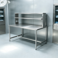 Table d'inspection d'instruments hospitaliers en acier inoxydable moderne personnalisable, simple ou double face, plan de travail médical avec éclairage LED