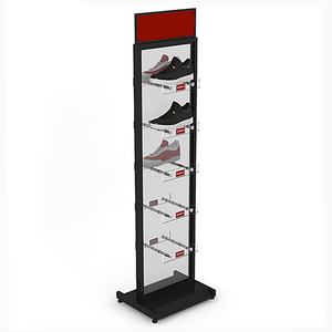 अनुकूलित लोगो धातु खुदरा स्टोर जूते ऐक्रेलिक धारक के साथ डबल पक्षीय डिस्प्ले रैक - Product Image 5