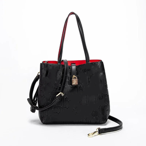 Solicite el Catálogo <span class=keywords><strong>CHHC</strong></span>: Bolso de Hombro Simple de Gran Capacidad para Mujer, Diseño con Letras en Relieve de Color Sólido, Bolso Bandolera - Product Image 1