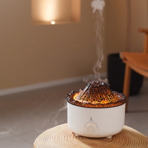 Diffuseur d'huiles essentielles Mini Volcano 2024, nouvelle arrivée, humidificateur à ultrasons à flamme, utilisation domestique, petites chambres, 12 nouvelles technologies, appareil ménager DC12V - Product Image 2