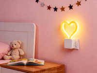 Lumière LED néon en forme de cœur pour la Saint-Valentin, effet visuel 3D romantique avec modes d'éclairage, intensité réglable, à brancher, pour une demande en mariage surprise