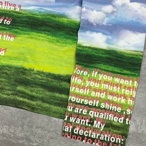 Screen Print Designer Cropped <b>T</b> <b>Shirt</b> Heavyweight 100% Cotton <b>T</b>-<b>Shirt</b> Manufacturer Custom Graphic Oversized <b>Long</b> Sleeve <b>Shirts</b> - Product Image 4