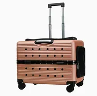 Caisse de transport rigide à roulettes pour animaux de compagnie, avec fermeture éclair, pour chiens et chats, transport aérien, accessoires pour animaux de compagnie