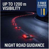 Borne de signalisation routière à LED double face à énergie solaire, en alliage d'aluminium IP68, installation facile, pour marquage des voies