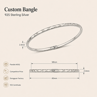 Bracelet jonc martelé minimaliste en argent sterling 925, bijou élégant et léger, cadeau pour femme
