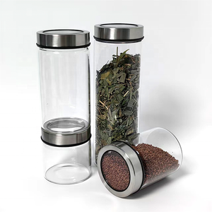 Frascos de Vidrio Versátiles para Almacenamiento Doméstico, Botellas de Vidrio al por Mayor con Tapa de Acero para Alimentos y Productos Secos - Product Image 1