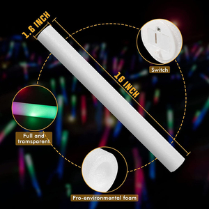 <span class=keywords><strong>Promotion</strong></span> LED Schaum Leuchtstäbe Bulk bunte RGB Glüh schaum Baton Stick Jubel Konzert Party Hochzeits dekoration - Product Image 6