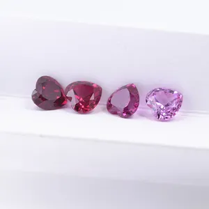 5A corindone gemma laboratorio di Morgan rosa giallo rubino zaffiro sciolto pietre preziose cuore taglio laboratorio zaffiro