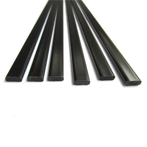 Batang plastik <span class=keywords><strong>Bar</strong></span> datar Polipropilena Strip PP 1/3 inci lebar 8 mm 0.1 inci hitam - Product Image 2