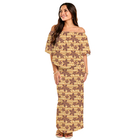 Ensembles de vêtements pour femmes tendance, robe ODM personnalisée, imprimé floral hawaïen, décontractée, ample, été, robe à épaules dénudées, tenue en deux pièces