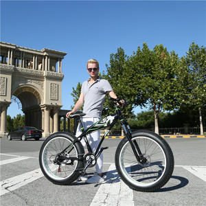 Bicicleta <span class=keywords><strong>de</strong></span> montaña con suspensión completa <span class=keywords><strong>de</strong></span> neumáticos gruesos 4,0 <span class=keywords><strong>de</strong></span> 26 pulgadas superventas para adultos, palanca <span class=keywords><strong>de</strong></span> cambios <span class=keywords><strong>de</strong></span> aleación, bicicleta híbrida <span class=keywords><strong>de</strong></span> 21 velocidades, la mejor clasificada - Product Image 2