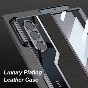 Logo personnalisable avec film d'écran 360 Protection Cellphone <span class=keywords><strong>Casea</strong></span> pour Samsung Z Fold 6 7 4 5 Placage PU Cuir Antichoc Couverture - Product Image 5
